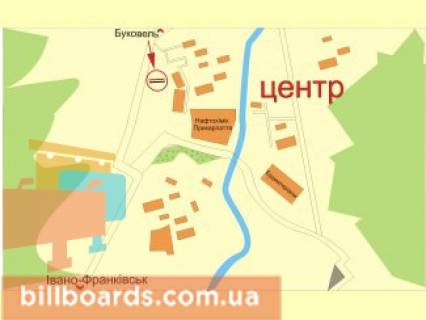 Білборд, Бігборд (Борд)  B у Надвірній с. Лоєва схема