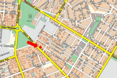 Билборд  в Николаеве Мира пр. / Школьная ул., в сторону Победы пл., ж/д вокзала, из центра схема