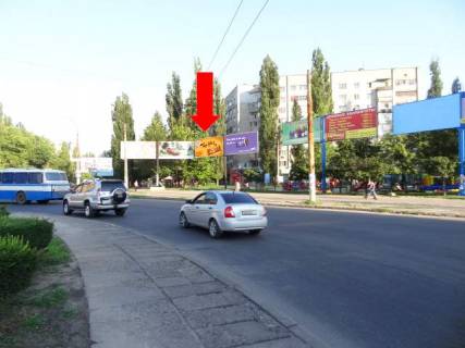 Билборд A в Николаеве, 3x6  Миру пр. / Космонавтів вул. / Перемоги пл., супермаркет "АТБ", ринок, в бік з/д вокзалу, ліва фото 1
