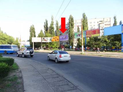 Билборд A в Николаеве, 3x6  Миру пр. / Космонавтів вул. / Перемоги пл., супермаркет "АТБ", ринок, в бік з/д вокзалу, права фото 1