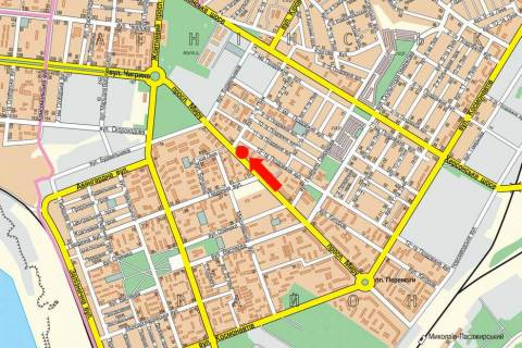 Билборд A в Николаеве, 3x6  Миру пр., 14, з боку з/д вокзалу, в центр схема