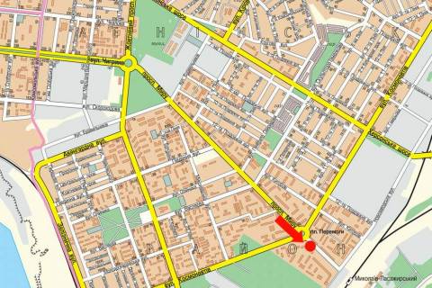Билборд A в Николаеве, 3x6  Миру пр. / Перемоги пл., в бік супермаркету "Таврия В", з/д вокзалу схема
