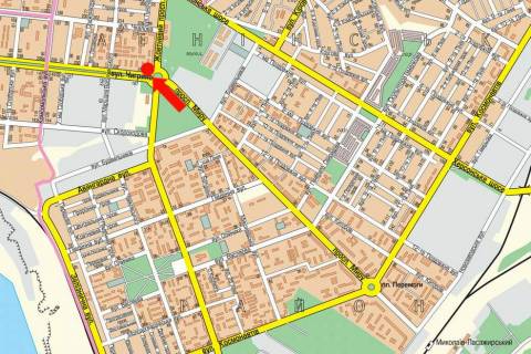 Билборд A в Николаеве, 3x6  Богоявленський пр. (кол. Жовтневий пр.) / Погранична вул. (кол. Чигрина вул.), кільце автовокзалу, біля супермаркетів "Велика Кишеня", "Технополіс", ліва схема