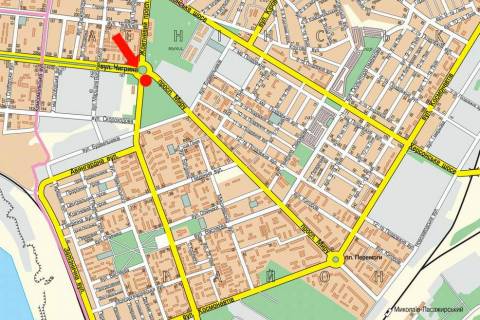 Билборд A в Николаеве, 3x6  Миру пр. / Богоявленський пр. (кол. Жовтневий пр.) / Погранична вул. (кол. Чигрина вул.), кільце автовокзалу, біля гіпермаркету "Велмарт", "Ельдорадо", ліва схема