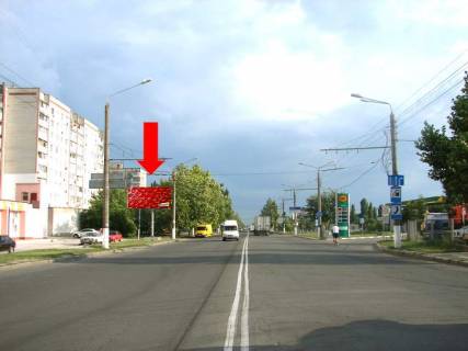 Билборд B в Николаеве, 3x6  Героїв України просп. (Героїв Сталінграда)., 103, Тирнівський роз''їзд, біля АЗС "БРСМ", в центр фото 1