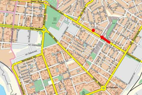 Билборд A в Николаеве Херсонське шосе, 34, біля супермаркету "Екомаркет", в центр схема