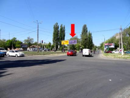 Билборд A в Николаеве, 3x6  Ігоря Бедзая вул. (Чкалова) . / Садова вул., біля супермаркету "АТБ", роздільник, в центр, права фото 1