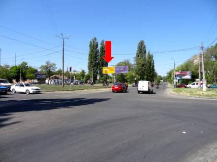Билборд A в Николаеве, 3x6  Ігоря Бедзая вул. (Чкалова) . / Садова вул., біля супермаркету "АТБ", роздільник, в центр, ліва фото 1