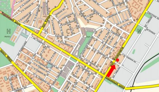 Билборд A в Николаеве, 3x6  Космонавтів вул. / 4-та Поздовжня вул., з центру схема