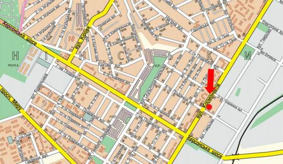 Билборд B в Николаеве, 3x6  Космонавтів вул. / 4-та Поздовжня вул., в центр схема