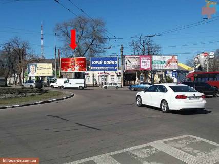 Призма A в Николаеве, 3x6  Аркасівська вул. (Пушкінська) . / Андрія Покровського вул. (Наваринська) ., Пушкінське кільце, біля супермаркету "Ельдорадо", в бік Рюміна вул., ліва - 173120 фото 1