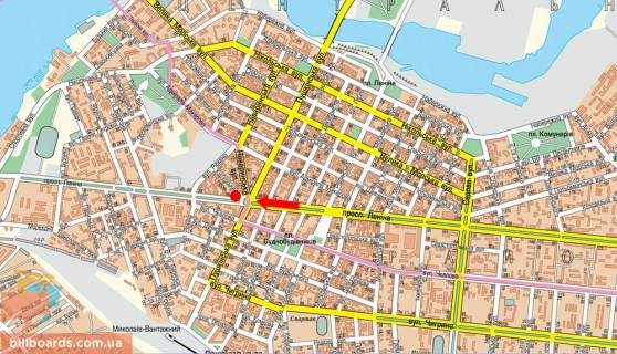 Призма A в Николаеве, 3x6  Пушкінська вул. / Андрія Покровського вул. (Наваринська) ., Пушкінське кільце, біля супермаркету "Ельдорадо", в бік Рюміна вул., ліва - 173121 схема