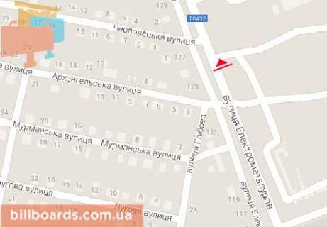 Билборд B в Никополе, 3x6  Електрометалургів просп., 125 схема