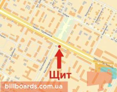 Билборд  в Никополе Трубников пр., 25 схема