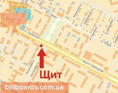 Билборд  в Никополе Трубников пр., 27 схема