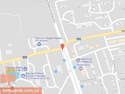Білборд, Бігборд (Борд)  A у Нікополі, 6х3  вул.Електрометалургів - вул.Героїв Чорнобиля на світлофорі схема