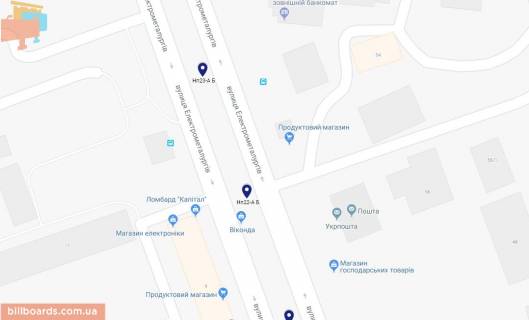 Билборд A в Никополе, 6х3  просп.Електрометалургів, навпроти буд. №9, напрямок руху в центр (РОЗМІР МАТЕРІАЛУ ДЛЯ РОЗМІЩЕННЯ 5,9х2,9) схема