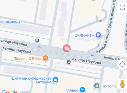 Скроллер A в Львове, 2.3x3.14  Наукова вул., 44, навпроти супермаркетів "Сільпо","ВАМ", "Антошка", в бік Кульпарківської вул. - 665220 схема
