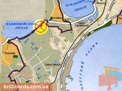 Білборд, Бігборд (Борд)  B у Одесі Об'їзна дорога / Головна вул., Авторинок схема