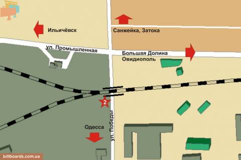 Білборд, Бігборд (Борд)  B у Одесі Черноморск / Победы ул., 1 схема