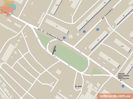 Билборд A в Одессе Інглезі вул. (колиш. 25-Чапаєвської дивізії вул.) / Космонавтів вул., біля супермаркету "Обжора", ліва схема