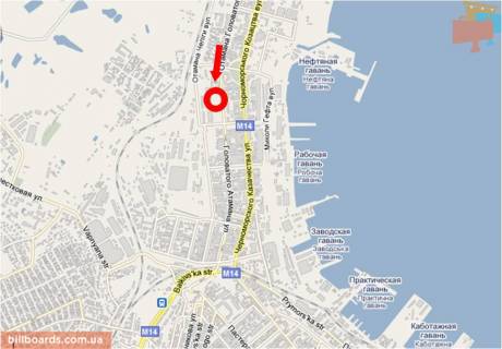 Білборд, Бігборд (Борд)  A у Одесі Головатого вул., 97 схема