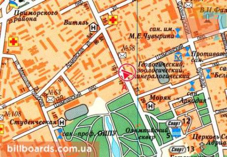 Scrolller, Scroll  in Odessa Sevcenko av., 23 / Sampanskij per. - 80074 scheme