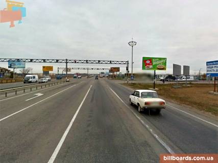 Билборд A в Одессе Овідіопольська дорога - Лазурний пров., біля ринку "7 км", в центр фото 1