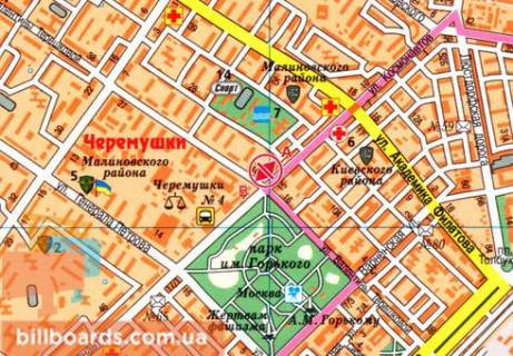 Prismatron, Prism  in Odessa Kosmonavtov st., 28 / Geroev Krut st. (byvs. Tereskovoj st.), vozle parka im. Gor'kogo, v storonu Petrova st. - 80619 scheme