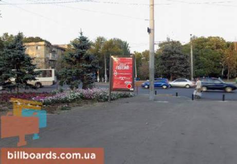 Ситилайт  в Одессе Среднефонтанская ул. / Привокзальная пл., возле ж/д вокзала, в сторону Водопроводной ул. фото 1