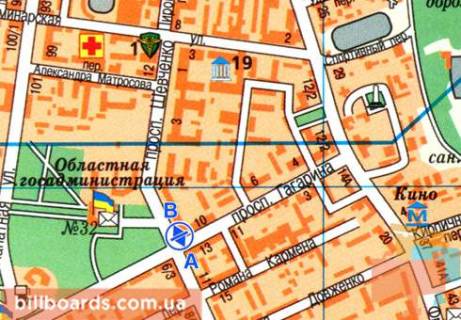 Скролер, Скрол  у Одесі Шевченко пр., 7 / Лесі Українки просп. (Гагаріна просп.)., в центр - 80174 схема