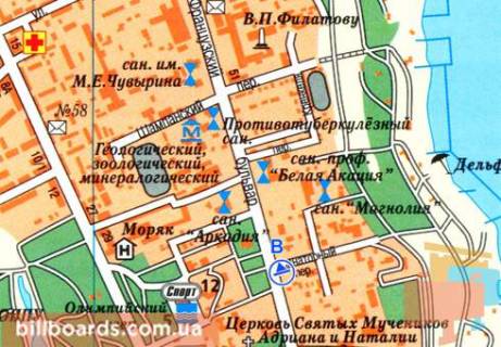 Скролер, Скрол  у Одесі Французский бул., 69 / Санаторный пер., из центра - 80272 схема