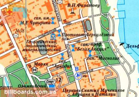 Скроллер  в Одессе Французский бул., 69 / Санаторный пер., из центра - 80275 схема