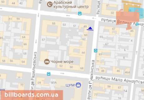 Скроллер  в Одессе Пушкинская ул. - Б. Арнаутская, ул. - 162783 схема