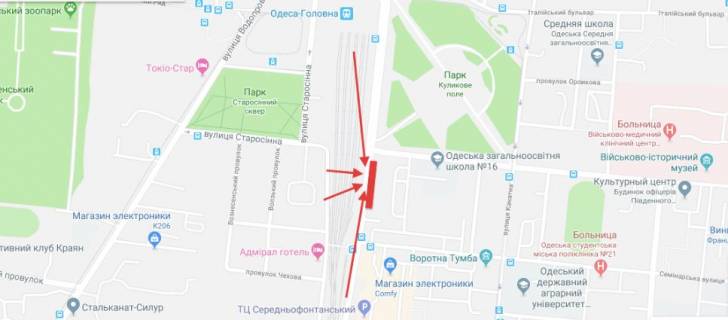 Нестандарт A у Одесі Пироговская ул., 27Б, ЖД Вокзал схема