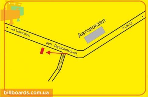 Билборд B в Подволочиске Підволочиськ схема