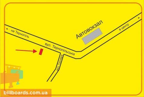 Billboard A in Pidvolochisk Pidvolocis'k scheme