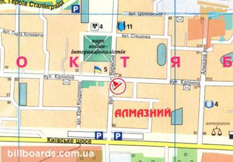 Призма A в Полтаве, 3x6  вул. Івана Мазепи (Калініна). - 23-го Вересня вул. - 481135 схема