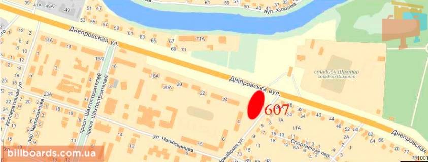 Білборд, Бігборд (Борд)   у Павлограді Днепровская ул., 30 / Можайского ул. схема