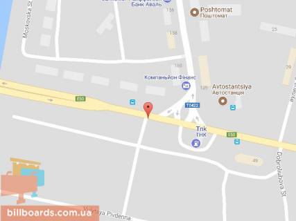 Билборд B в Павлограде, 6х3  вул. Дніпровська - вул.Полтавська, біля світлофора схема