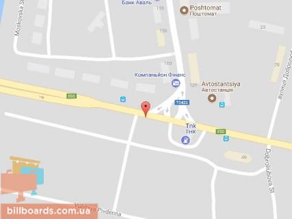 Билборд A в Павлограде, 6х3  вул. Дніпровська - вул.Полтавська, біля світлофора схема