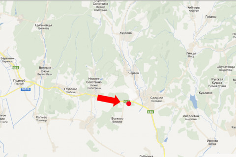 Билборд A в Середньому, 3x6  Траса Київ-Чоп, в бік м. Мукачево, біля виноградників схема