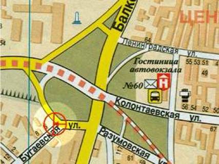 Билборд + в Одессе, 3x6  Бугаївська вул., автовокзал схема