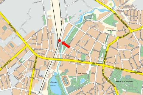 Билборд A в Ровно, 3x6  Небесної Сотні вул. (кол. Кіквідзе вул.) / Сагайдачного вул., в бік з/д вокзалу схема
