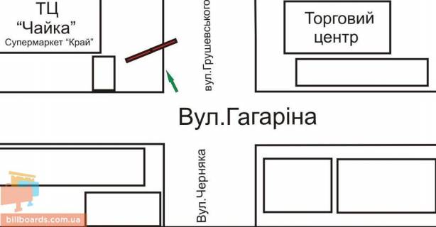 Призма B в Ровно Грушевського вул. - вул. Василя Червонія (Гагаріна)., ліва - 76385 схема