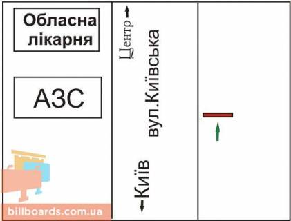 Билборд A в Ровно Київська вул., 84, недалеко схема