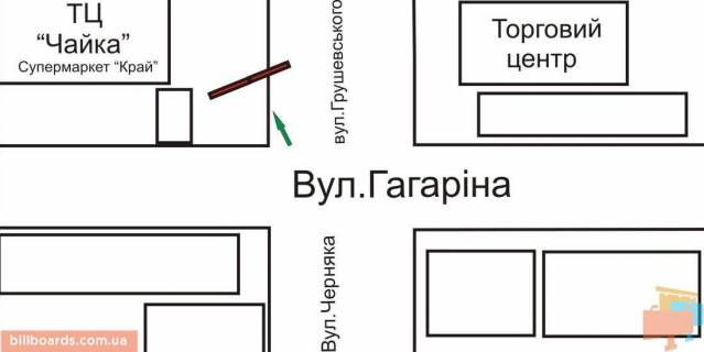 Призма B в Ровно Грушевського вул. - вул. Василя Червонія (Гагаріна)., права - 76389 схема