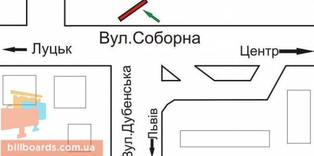 Призма A в Ровно Соборна вул. - Дубенська вул. - 76403 схема