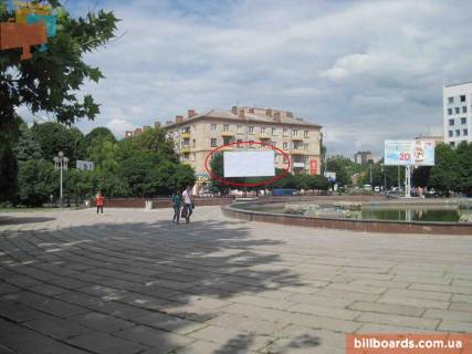 Билборд B в Ровно Мира пр. - Адама Міцкевича вул. (вул. Дулібська (Гастелло)). - Незалежності пл. фото 1
