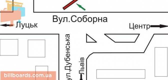 Призматрон, Призма A у Рівному Соборна вул. / Дубенська вул. - 76407 схема